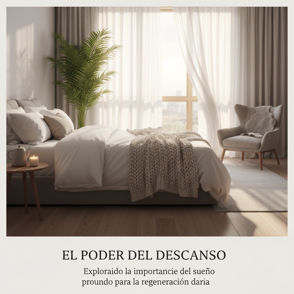 Dormitorio tranquilo con luz suave de la mañana